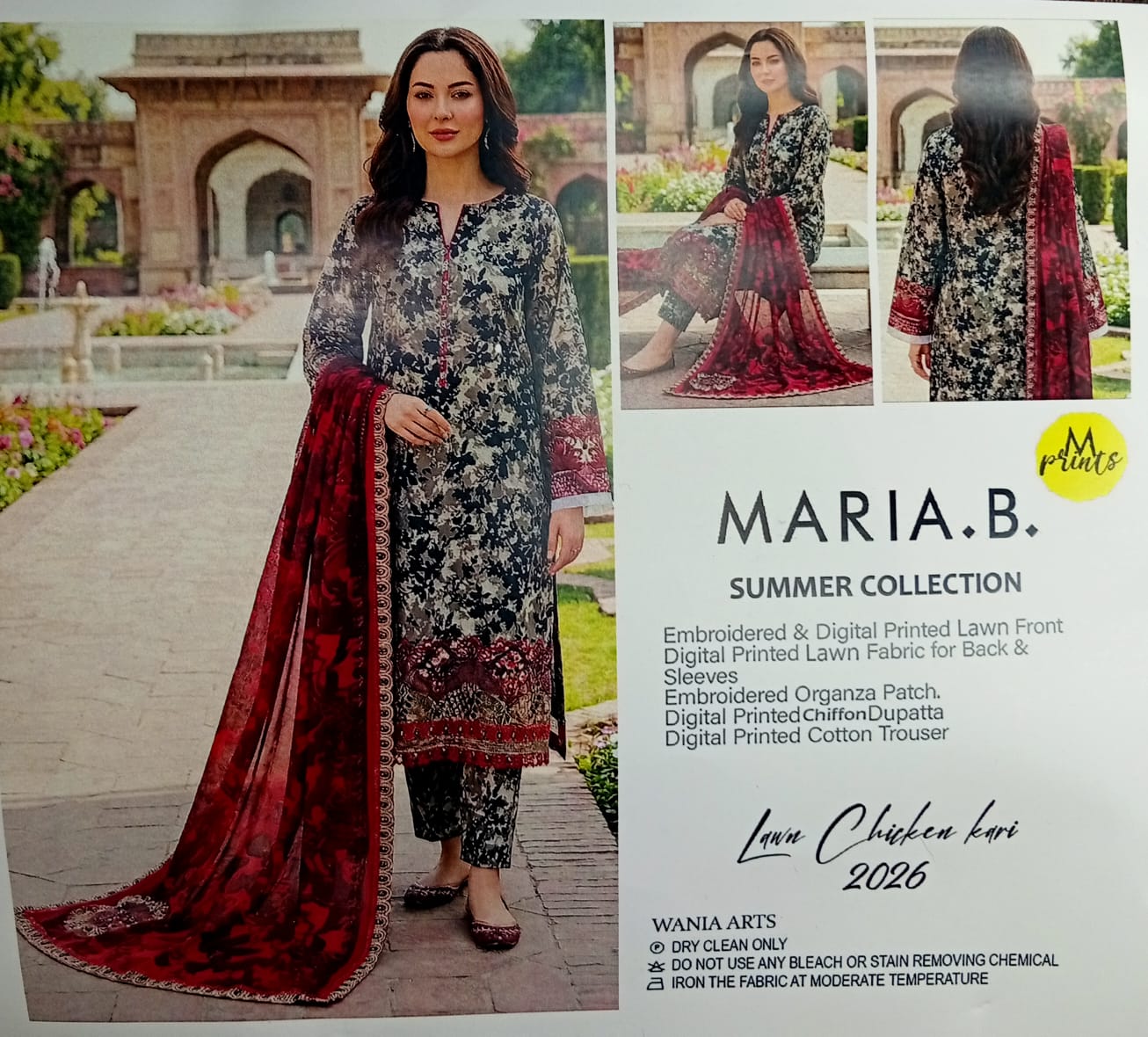 FLORAL DIGITAL PRINTED SUIT EMBROIDERED PATCHES READY TO WEAR EMBROIDERY DUPATTA