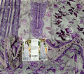 DARK VIOLET COLOUR LAWN WITH PATCHES AND CHIFFON DUPATTA
